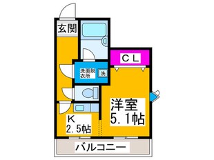 ヴィラナカヤマの物件間取画像